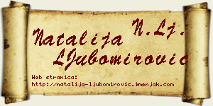 Natalija LJubomirović vizit kartica
